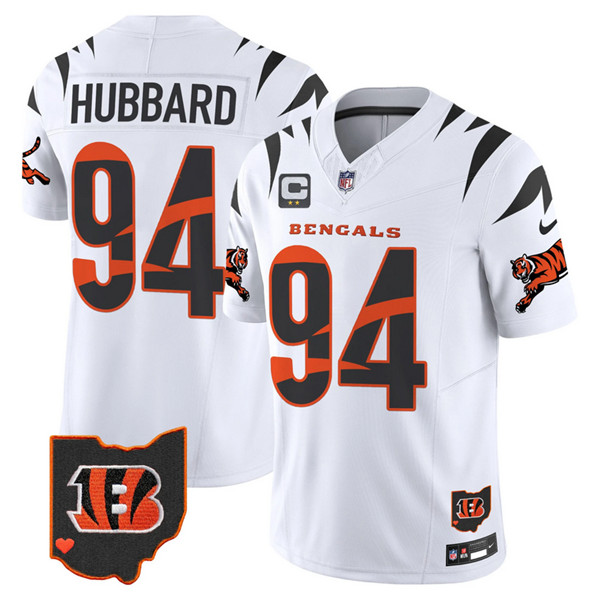 Men's Cincinnati Bengals #94 Sam Hubbard White F.U.S.E. With 2-Star C Patch Special Vapor Untouchable Limited Stitched Football Jersey Men's Cincinnati Bengals #94 Sam Hubbard White F.U.S.E. With 2-Star C Patch Special Vapor Untouchable Limited Stitched Football Jersey